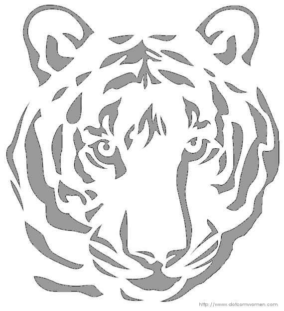 Tiger Face Free Halloween Pumpkin Carving Patterns Dot Com Women