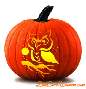 easy owl pumpkin carving stencils
