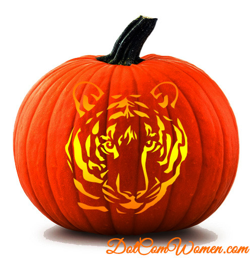 tiger-pumpkin-stencils