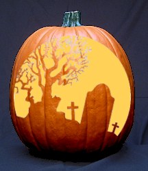 Tombstone Pattern - Free Halloween Pumpkin Carving Patterns - Dot Com Women