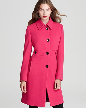 Calvin Klein Lady Coat in Shocking Pink