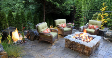 Functional outdoor spaces - backyard fire pit