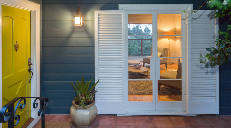 white door shutters