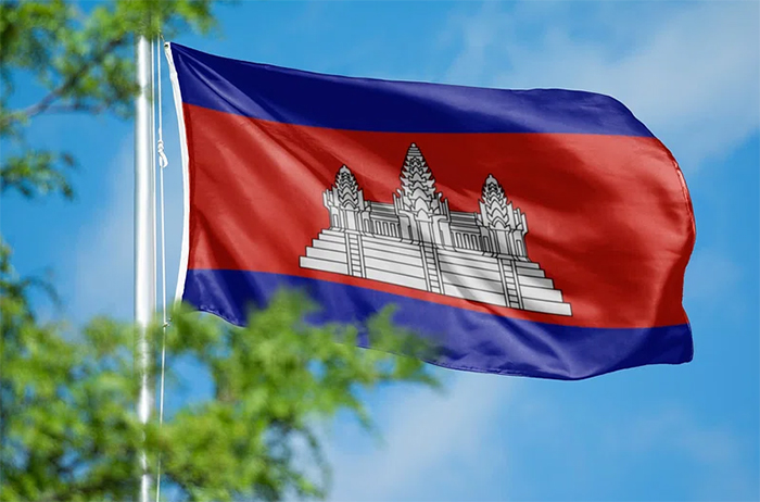 Angkor Wat on the flag of Cambodia