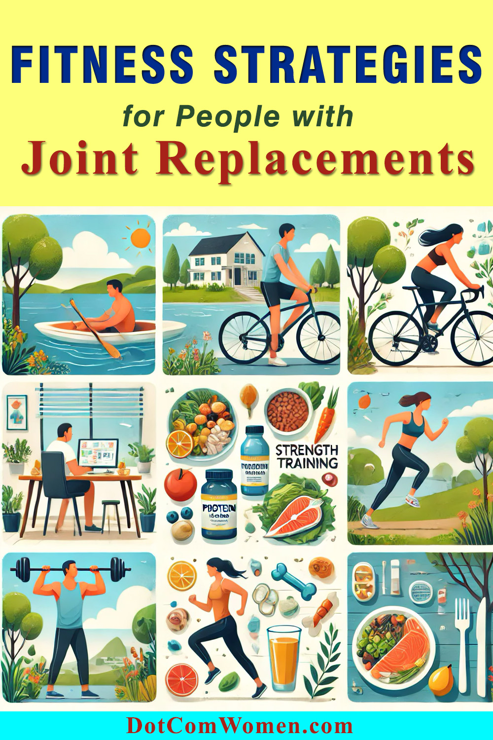 Infographic on Fitness Strategies for People with Joint Replacements